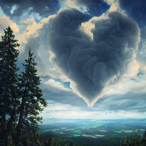 valle nube corazon