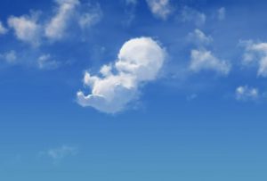 nube con forma de bebe